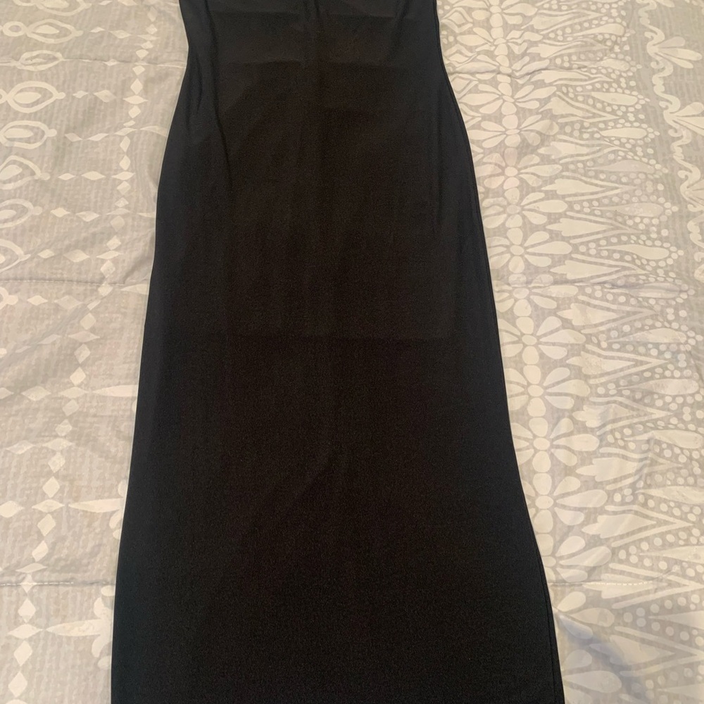 Topshop Black Satin Sheen Maxi Skirt